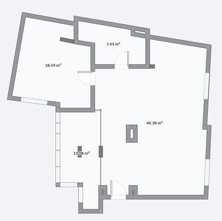Sale, two bedroom apartment, 74m², Vračar Sve Podlokacije, Beograd