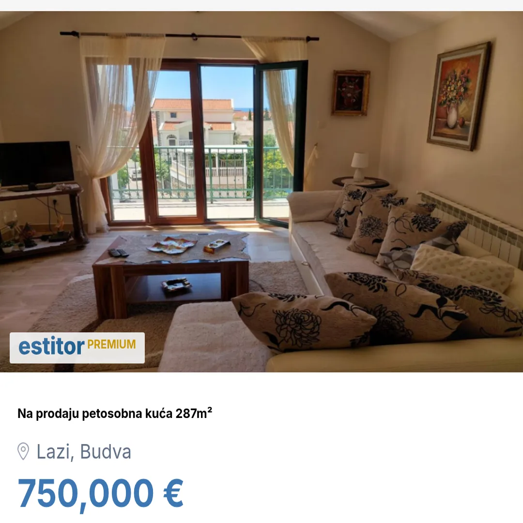 Sale, house, 287m², Lazi, Budva
