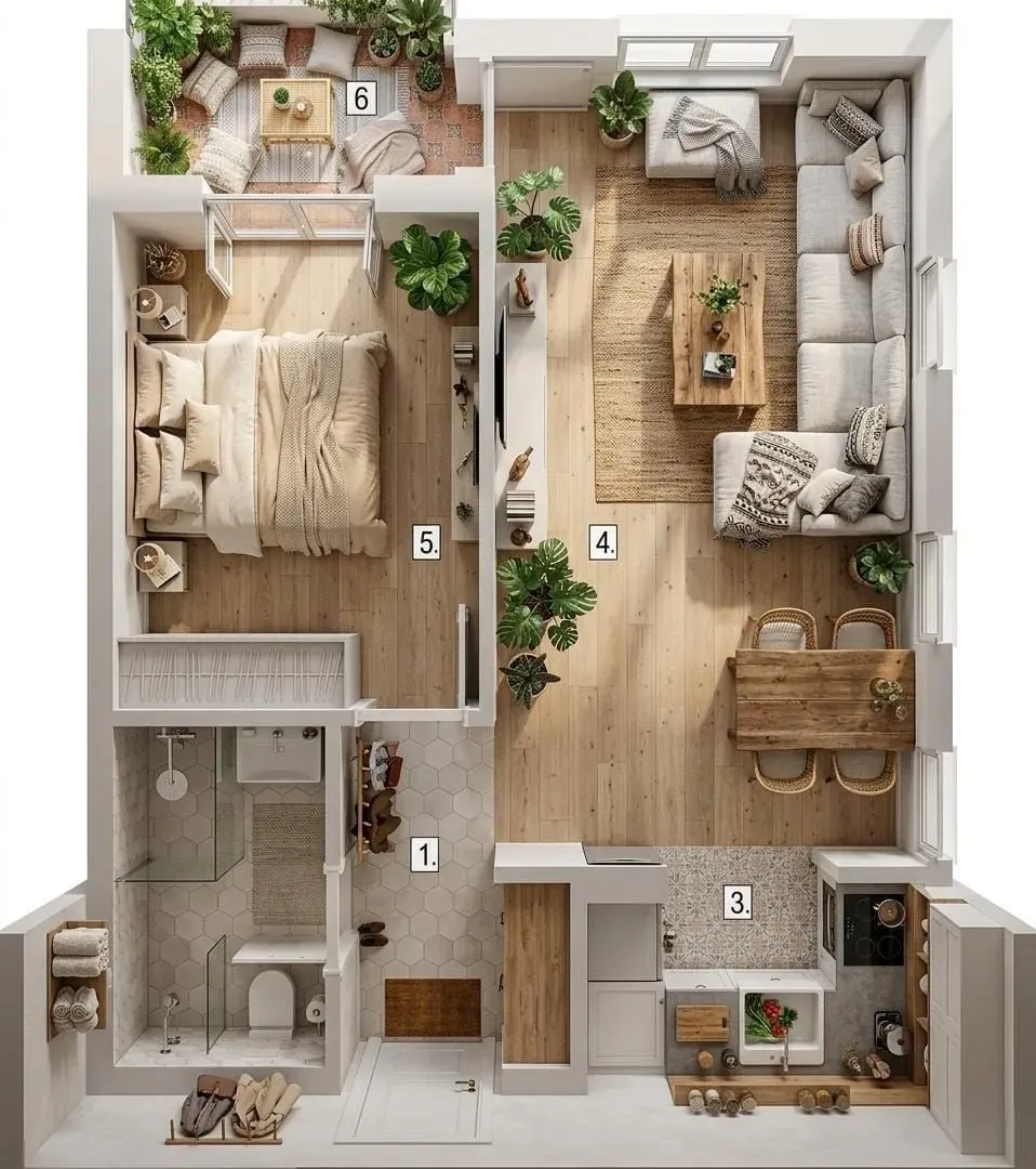 Prodaja, jednosoban stan, 47m², Zabjelo, Podgorica
