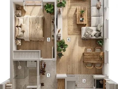 Prodaja, jednosoban stan, 47m², Zabjelo, Podgorica - image 2