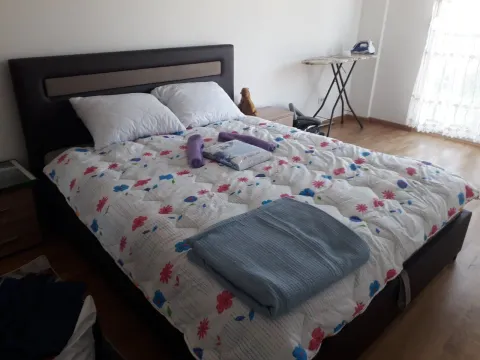 Svijetla spavaća soba sa velikim bračnim krevetom i noćnim ormarićima. - image 8
