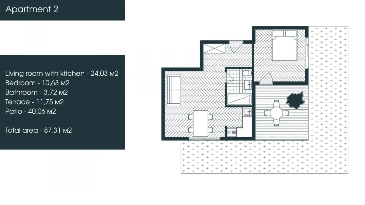 Prodaja, jednosoban stan, 87m², Donja Lastva, Tivat