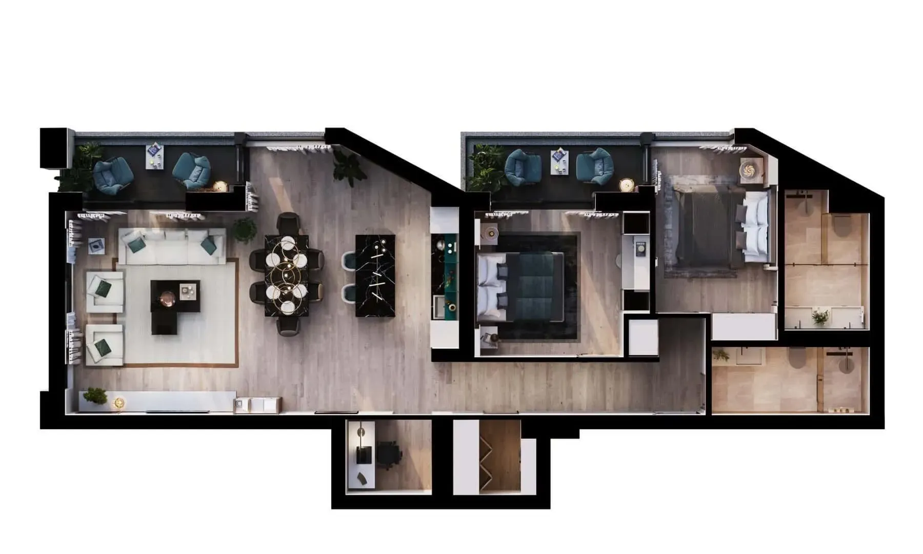 Prodaja, dvosoban stan, 103m², Tivat, Crna Gora