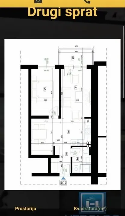 Prodaja, dvosoban stan, 53m², Centar, Jagodina