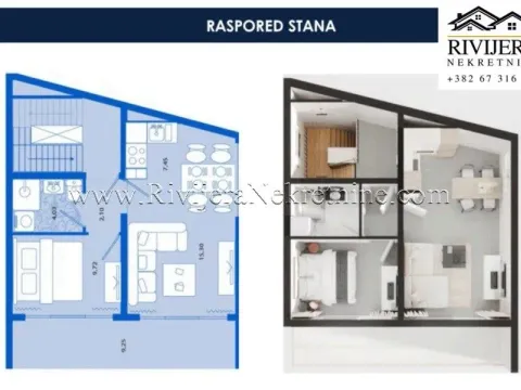 Prodaja, jednosoban stan, 48m², Tivat, Crna Gora - image 5