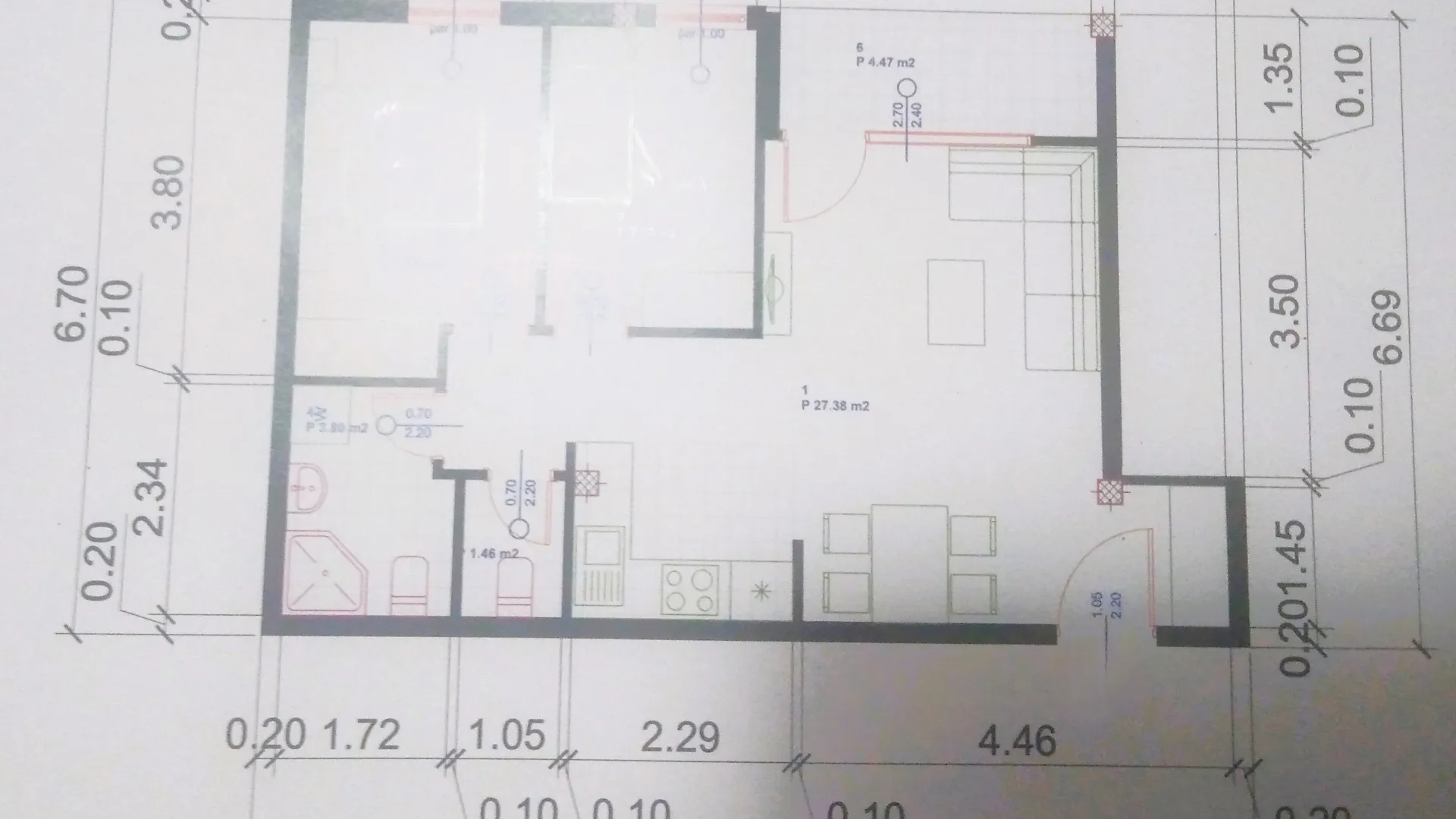 Prodaja, dvosoban stan, 53m², Krivi Most, Podgorica