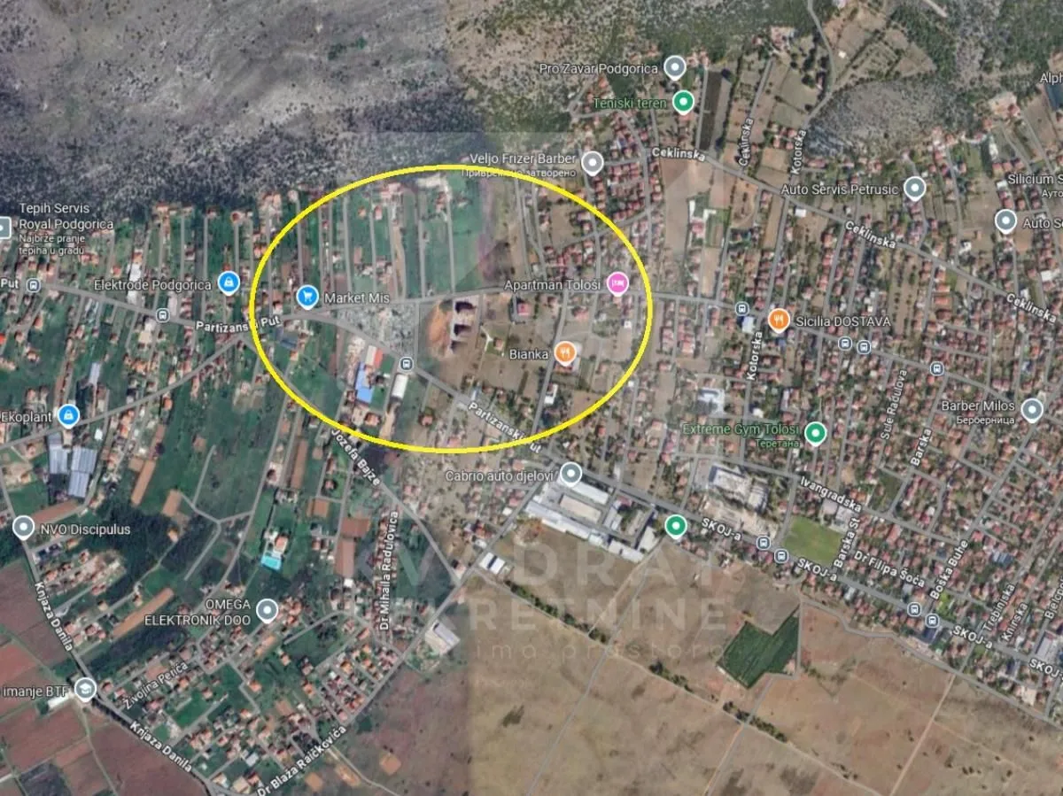 Sale, land lot, 942m², Tološi, Podgorica