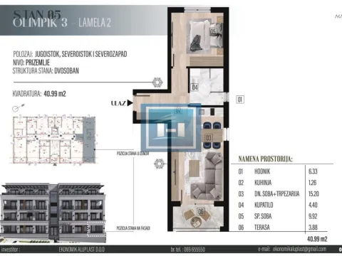 Prodaja, jednosoban stan, 40m², Vrnjačka Banja, Srbija - image 2