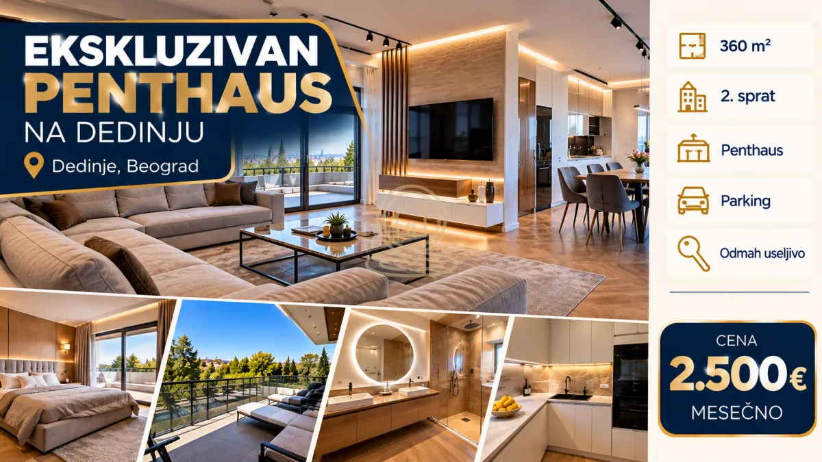 Izdavanje, trosoban stan, 360m², Savski Venac, Beograd