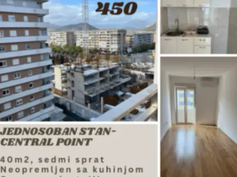 Rent, one bedroom apartment, 40m², Central Point, Podgorica