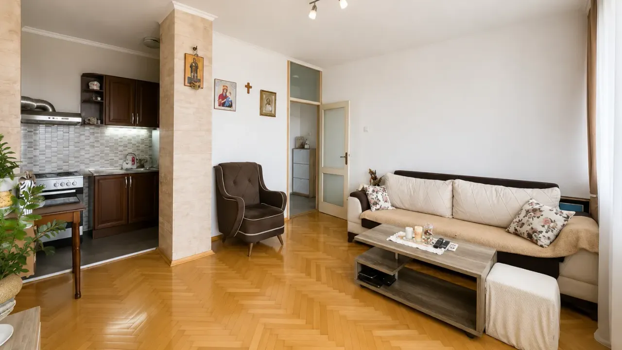 Sale, one bedroom apartment, 48m², Pejton, Podgorica