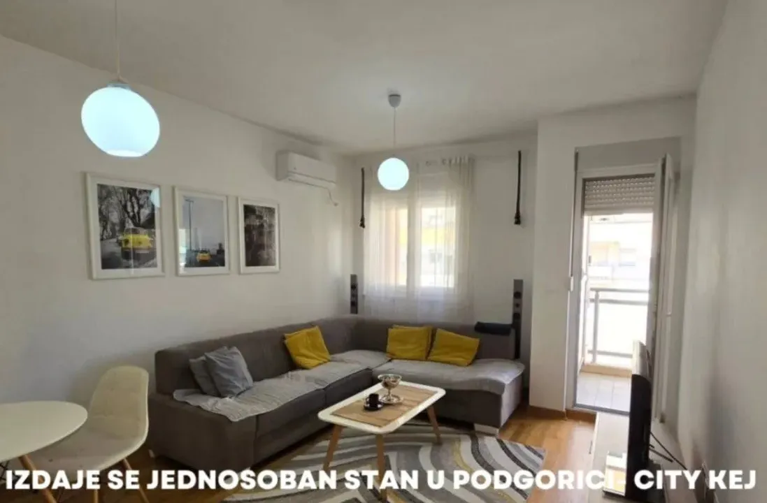Izdavanje, jednosoban stan, 43m², City Kej, Podgorica