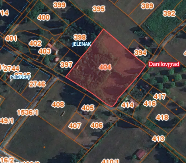 Prodaja, plac, 9172m², Jelenak, Danilovgrad