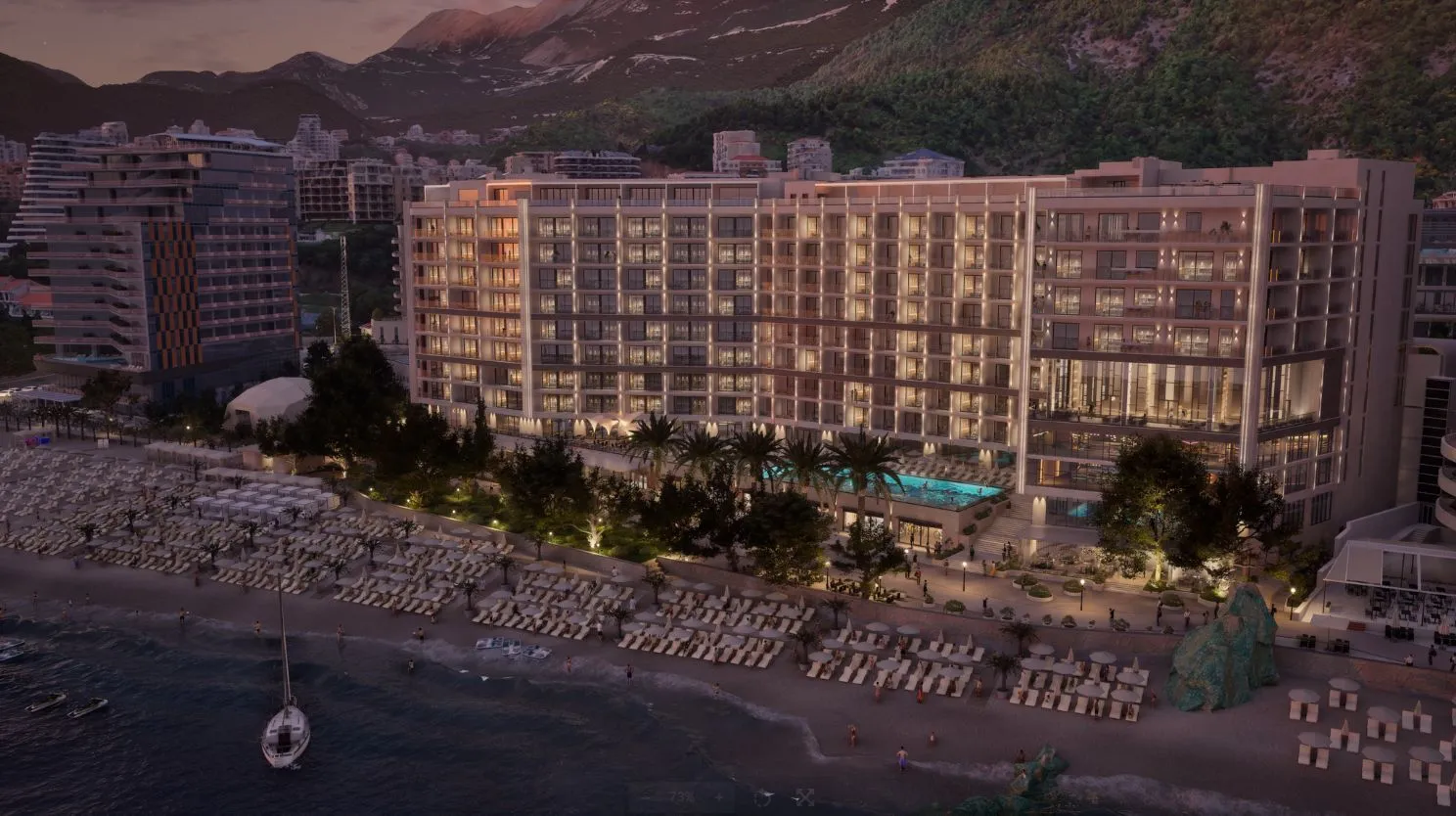 Sale, one bedroom apartment, 59m², Bečići, Budva