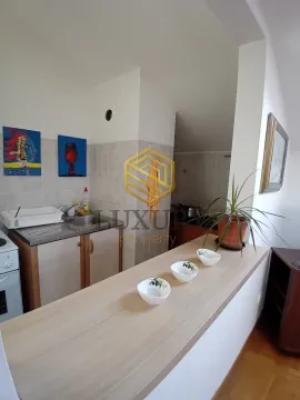 Manja kuhinja sa elementima i šankom u stanu. - image 7