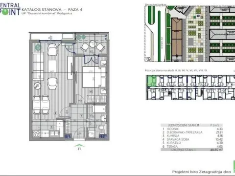 Sale, one bedroom apartment, 49m², Central Point, Podgorica - image 2