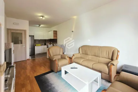 Living room with furniture and view of the kitchen. - image 17