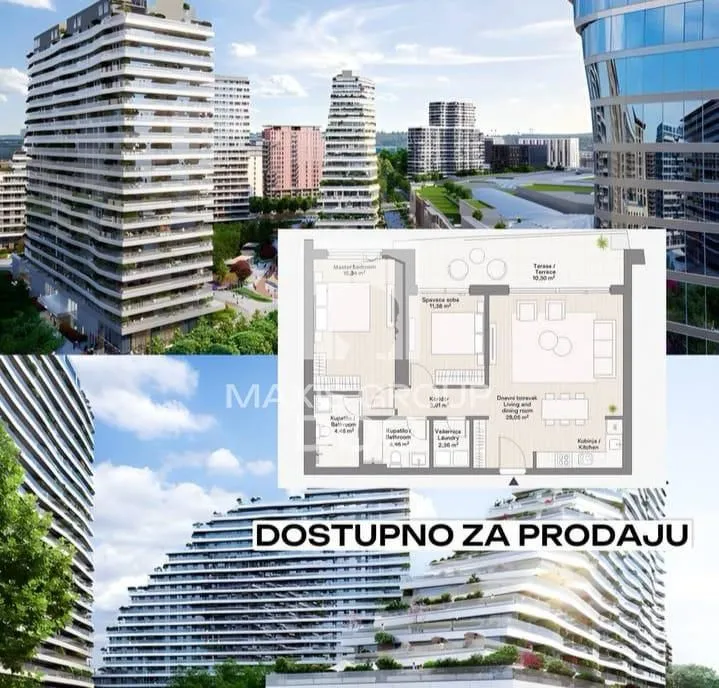 Sale, four bedroom apartment, 66m², Savski Venac, Beograd