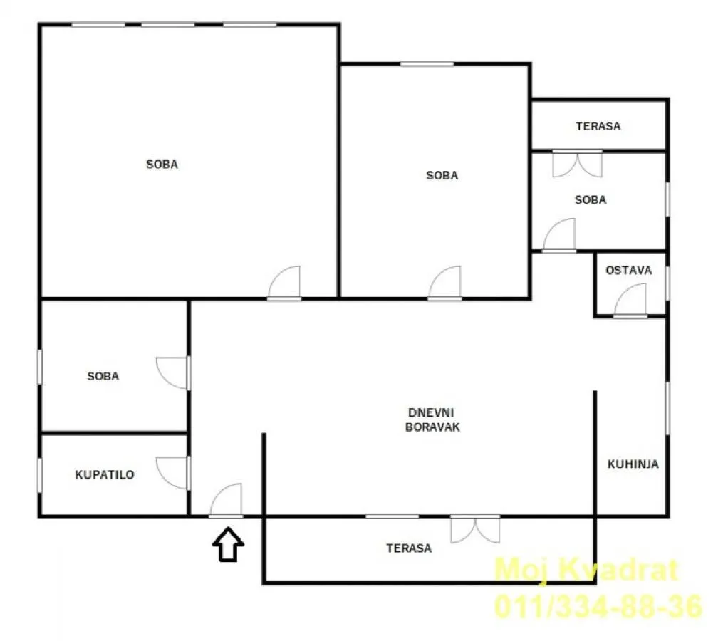 Prodaja, četvorosoban stan, 108m², Voždovac Sve Podlokacije, Beograd