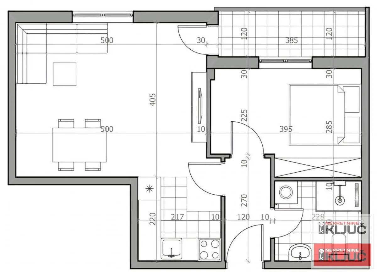 Prodaja, dvosoban stan, 48m², Sremska Kamenica, Petrovaradin