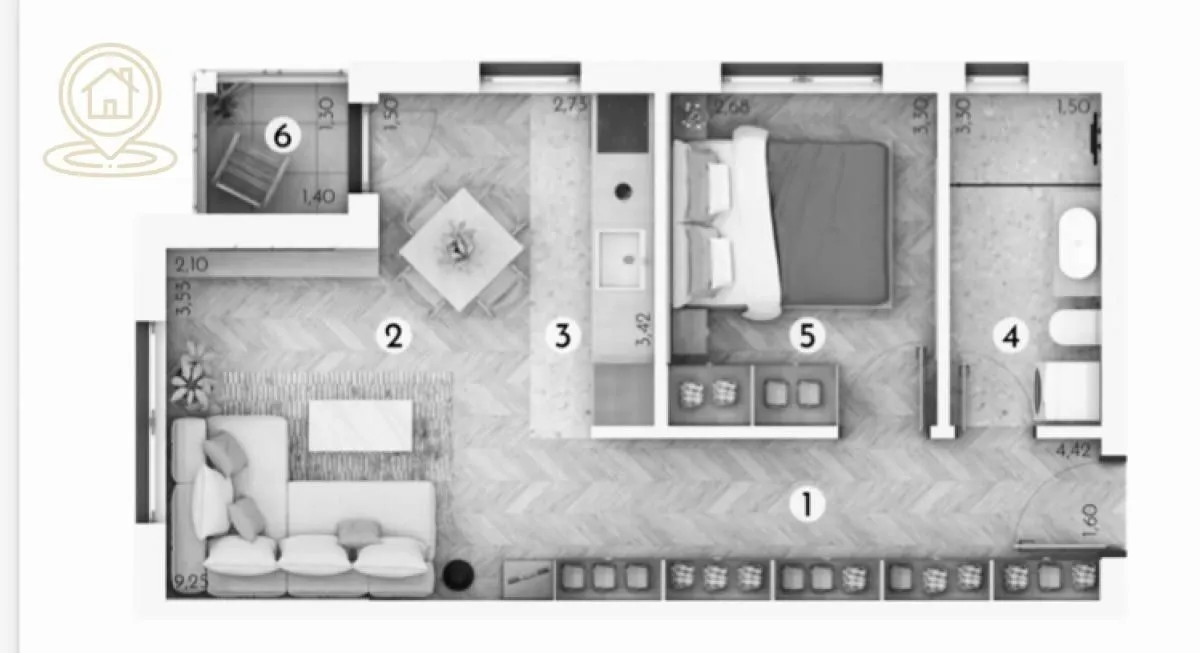 Sale, two bedroom apartment, 45m², Novo naselje, Novi Sad