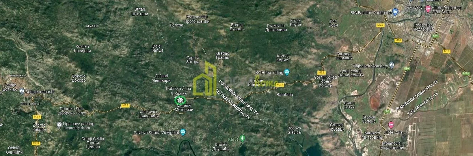 Prodaja, plac, 6732m², Meterizi, Cetinje