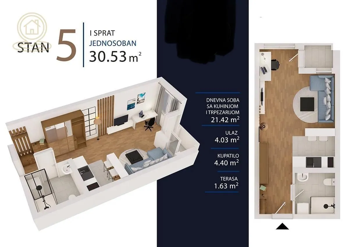 Prodaja, jednosoban stan, 30m², Slana Bara, Novi Sad Sve Podlokacije