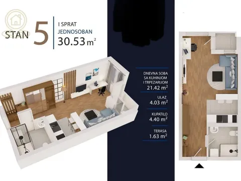 Prodaja, jednosoban stan, 30m², Slana Bara, Novi Sad Sve Podlokacije - image 2