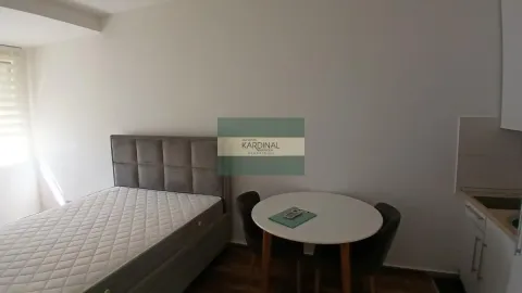 Garsonjera sa krevetom, trpezarijskim stolom i kuhinjom. - image 3