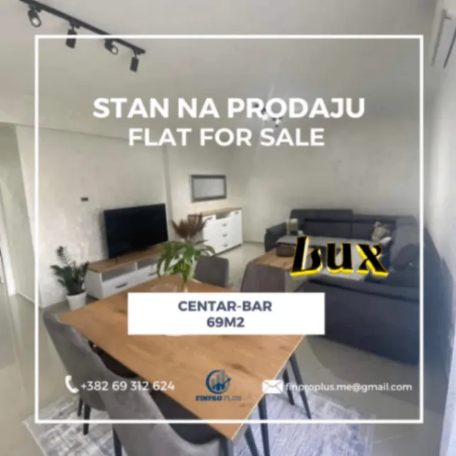 Prodaja, dvosoban stan, 69m², Centar, Bar