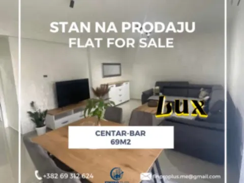 Sale, two bedroom apartment, 69m², Centar, Bar
