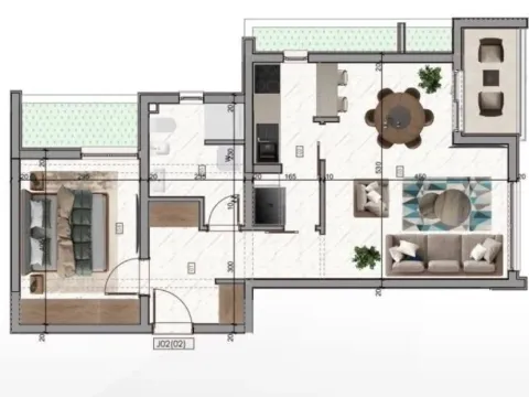 Sale, one bedroom apartment, 55m², Ilino, Bar - image 2