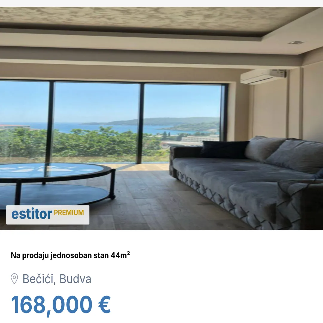 Prodaja, jednosoban stan, 44m², Bečići, Budva