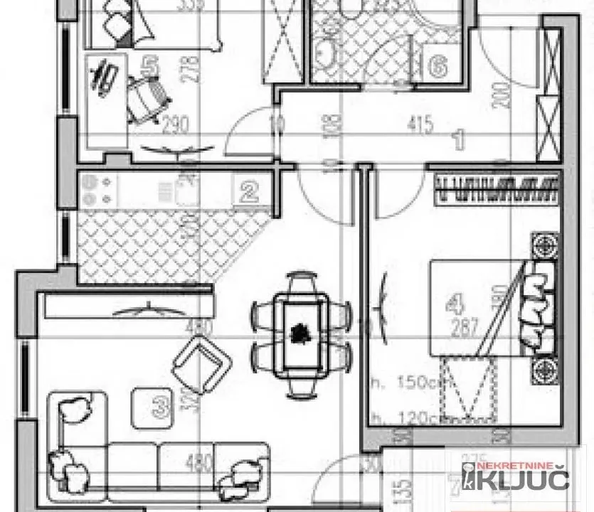 Prodaja, dvosoban stan, 54m², Petrovaradin, Novi Sad