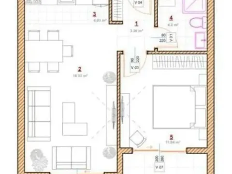 Prodaja, jednosoban stan, 48m², Pinješ, Ulcinj - image 3