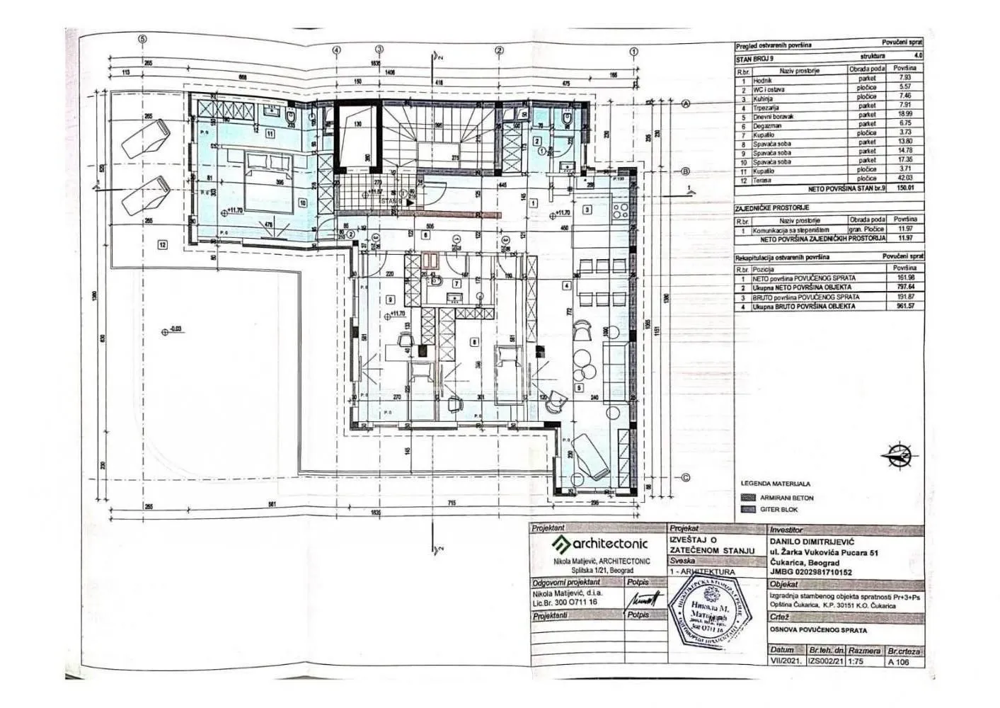 Prodaja, četvorosoban stan, 150m², Cerak, Beograd