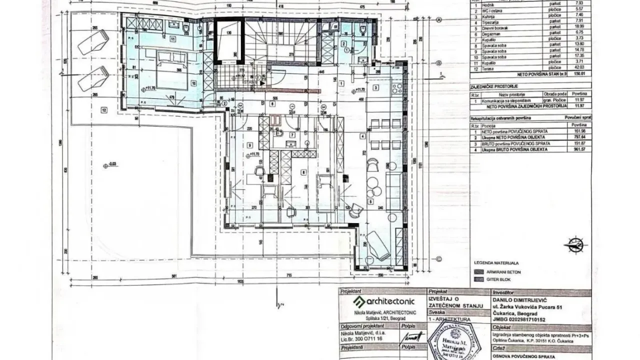 Sale, four bedroom apartment, 150m², Cerak, Beograd