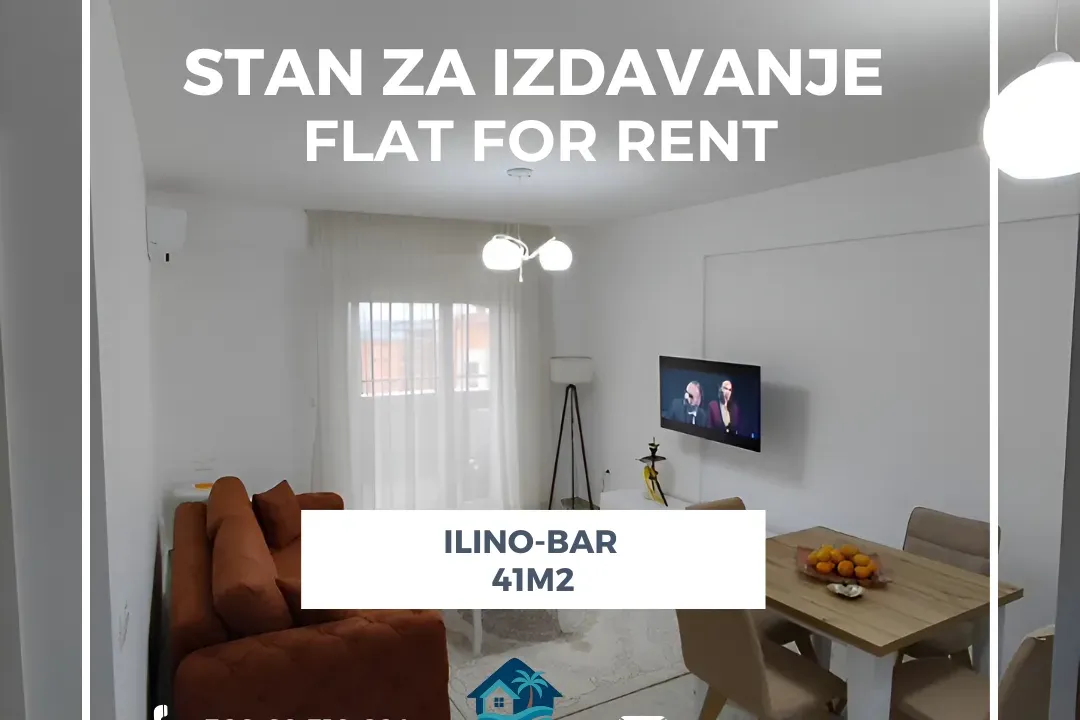 Rent, one bedroom apartment, 41m², Ilino, Bar