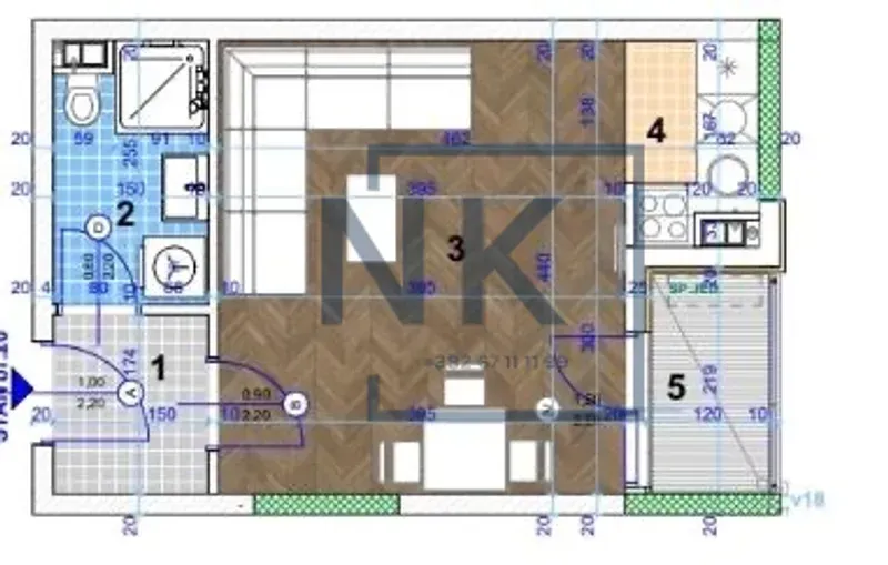 Prodaja, garsonjera, 28m², Zagorič, Podgorica
