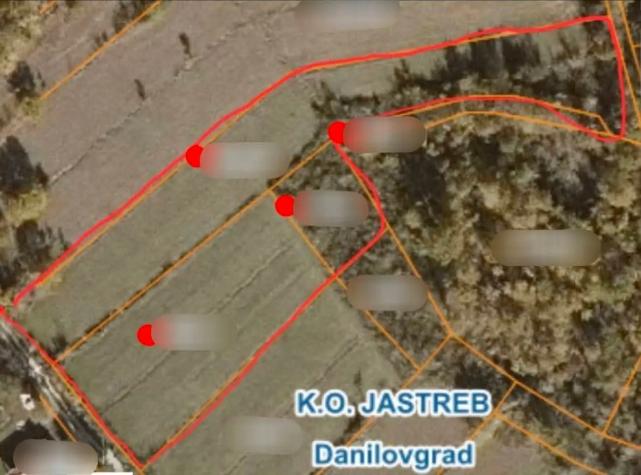 Prodaja, plac, 5554m², Jastreb, Danilovgrad