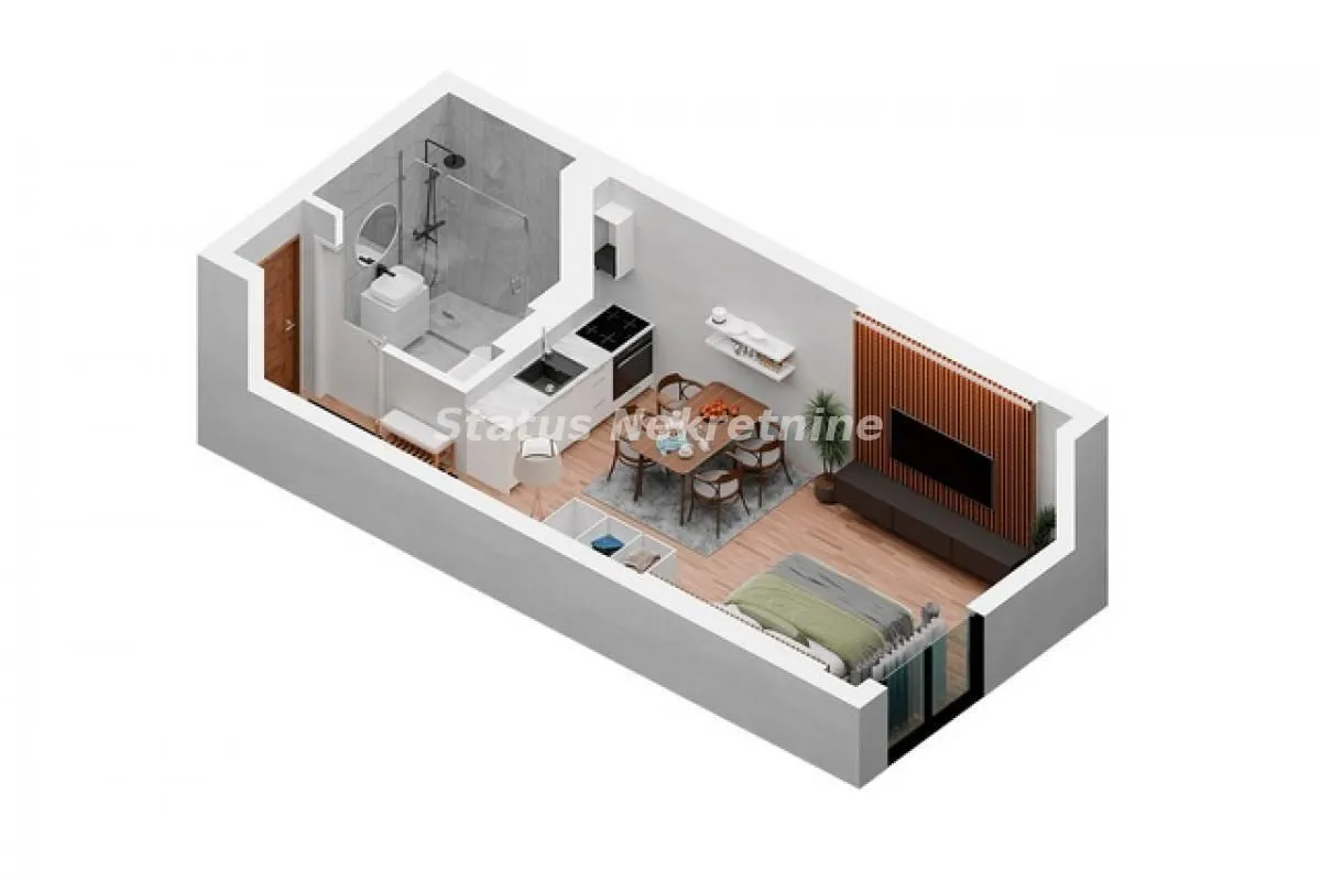 Sale, studio apartment, 27m², Podbara, Novi Sad Sve Podlokacije