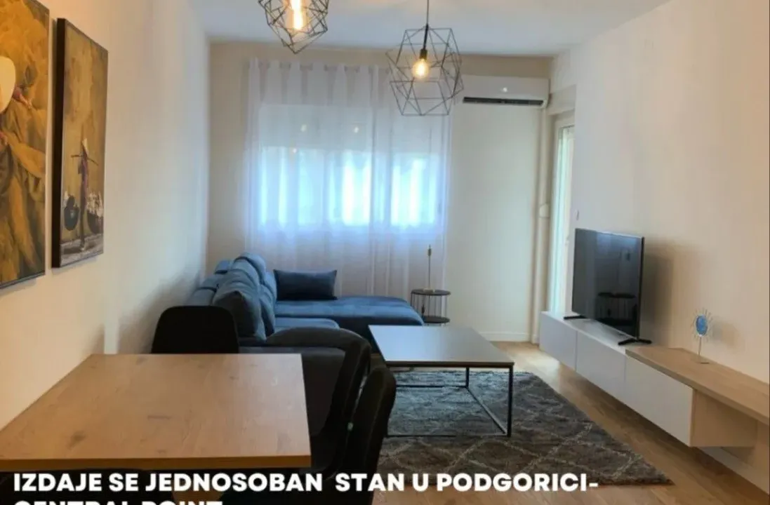Izdavanje, jednosoban stan, 50m², Central Point, Podgorica
