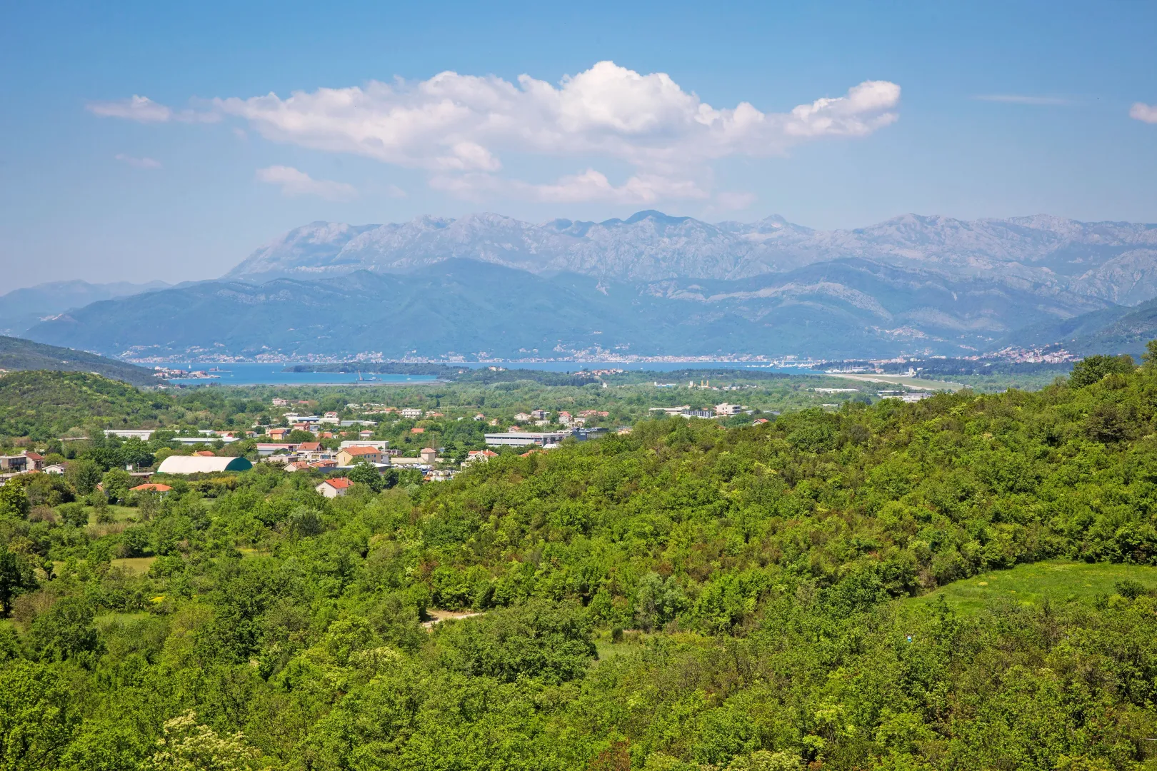 View of the surrounding nature, mountains, and bay.