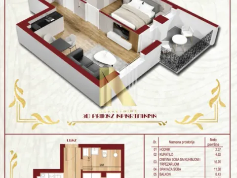 Prodaja, dvosoban stan, 41m², Subotica, Srbija - image 2
