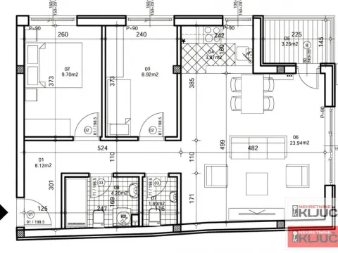 Sale, three bedroom apartment, 64m², Bulevar patrijarha Pavla, Novi Sad Sve Podlokacije