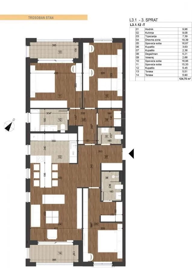 Prodaja, trosoban stan, 120m², Podgorica, Crna Gora