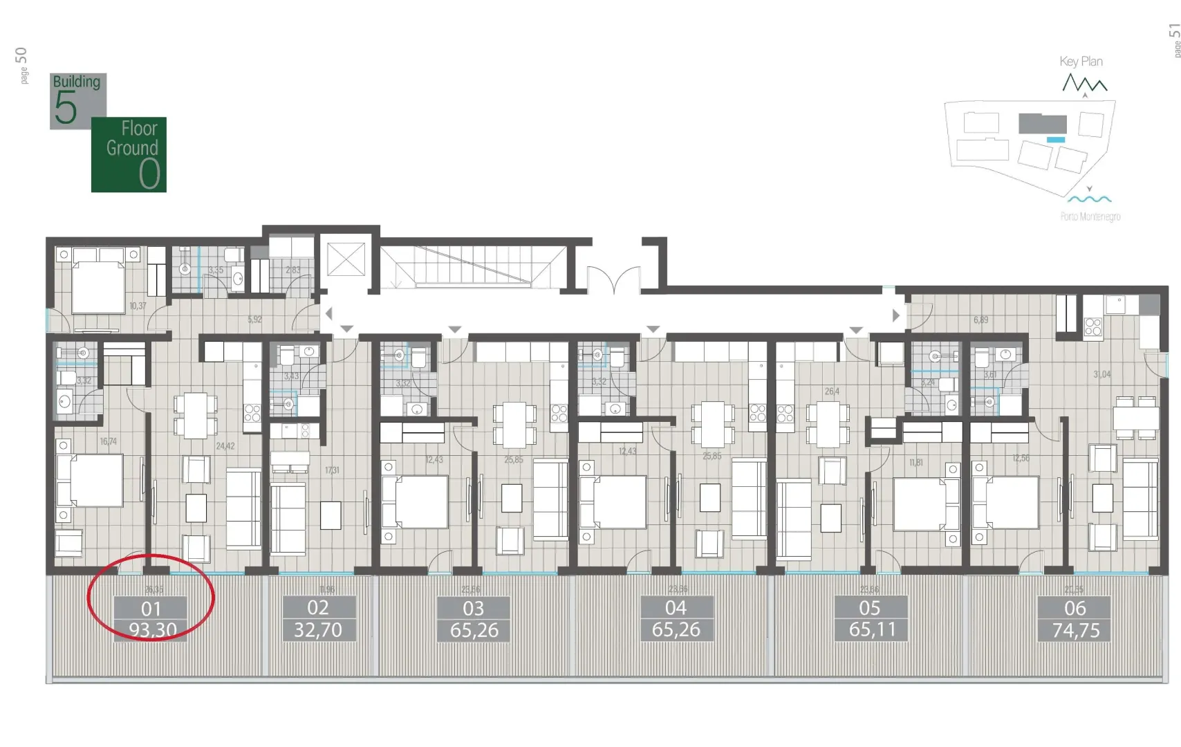 Sale, two bedroom apartment, 93m², Centar, Tivat