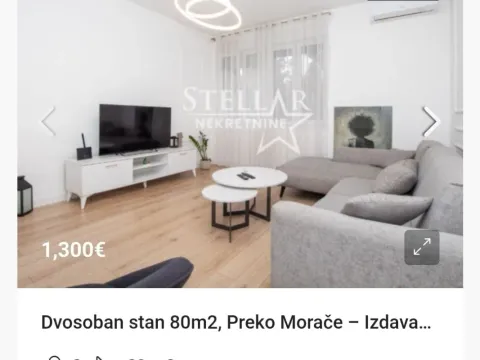 Izdavanje, dvosoban stan, 80m², Preko Morače, Podgorica - image 2