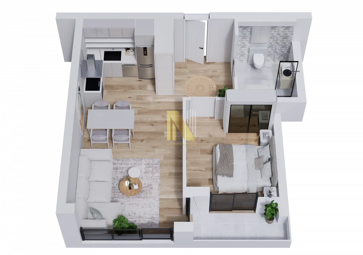 Sale, two bedroom apartment, 40m², Telep, Novi Sad Sve Podlokacije