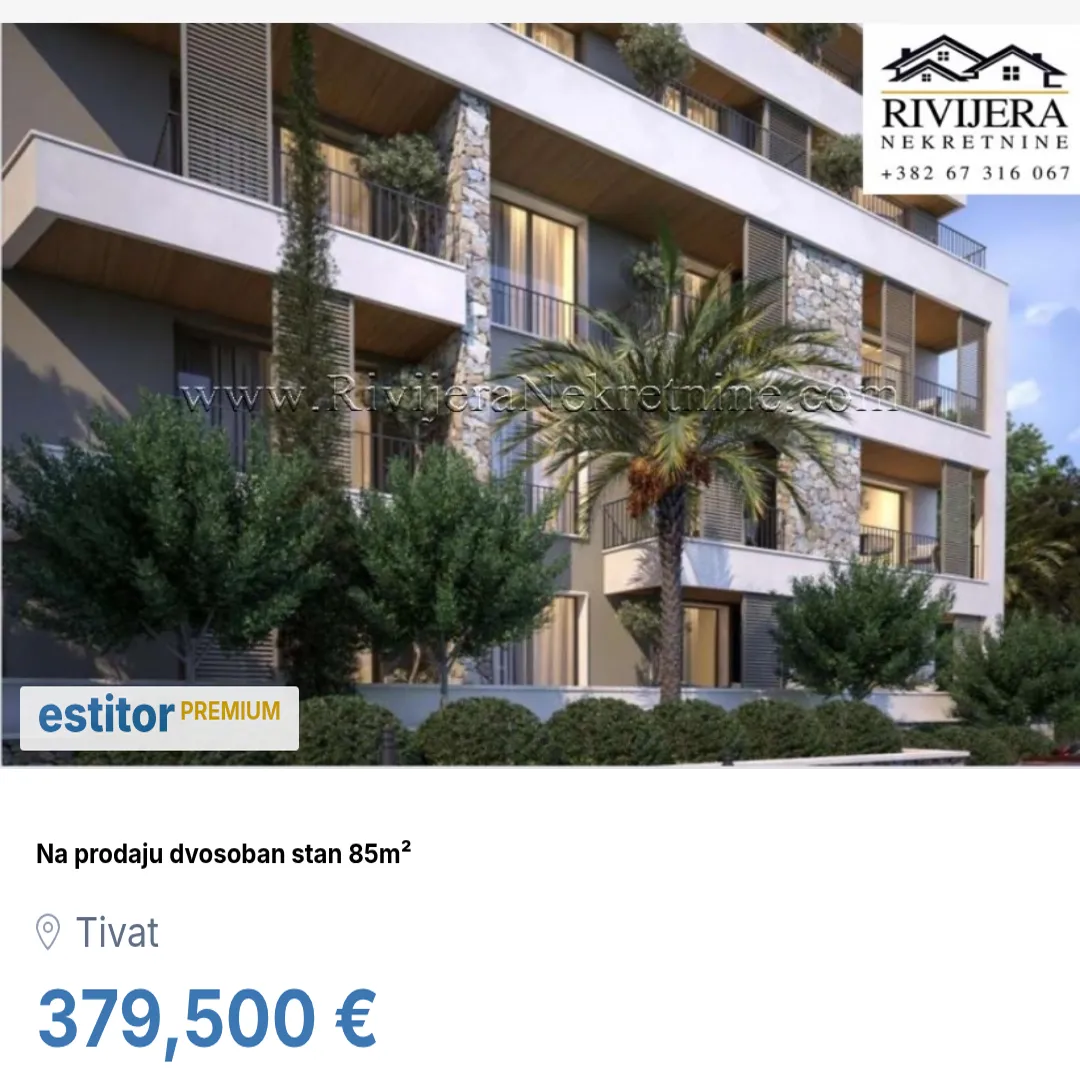 Sale, two bedroom apartment, 85m², Tivat, Crna Gora